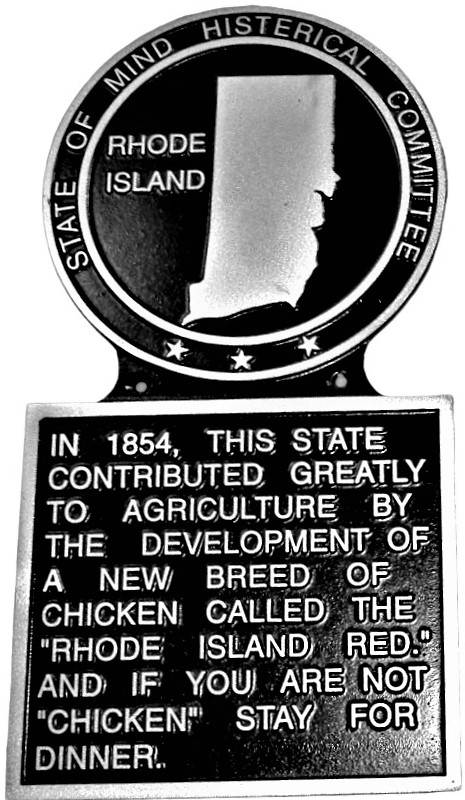 Rhode Island State Plaque, Marker